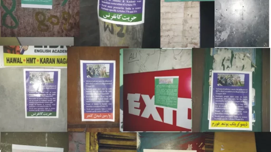 Posters surfaced in IIOJ&K for International Intervention