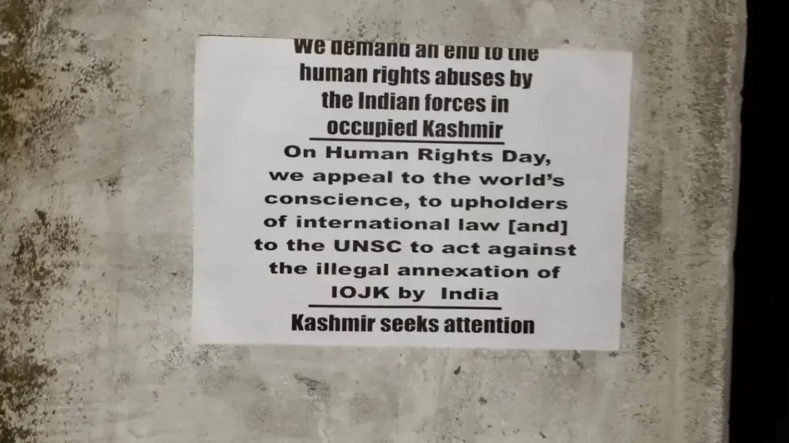 Posters bring Global focus to severe Human Rights Violations in IIOJK