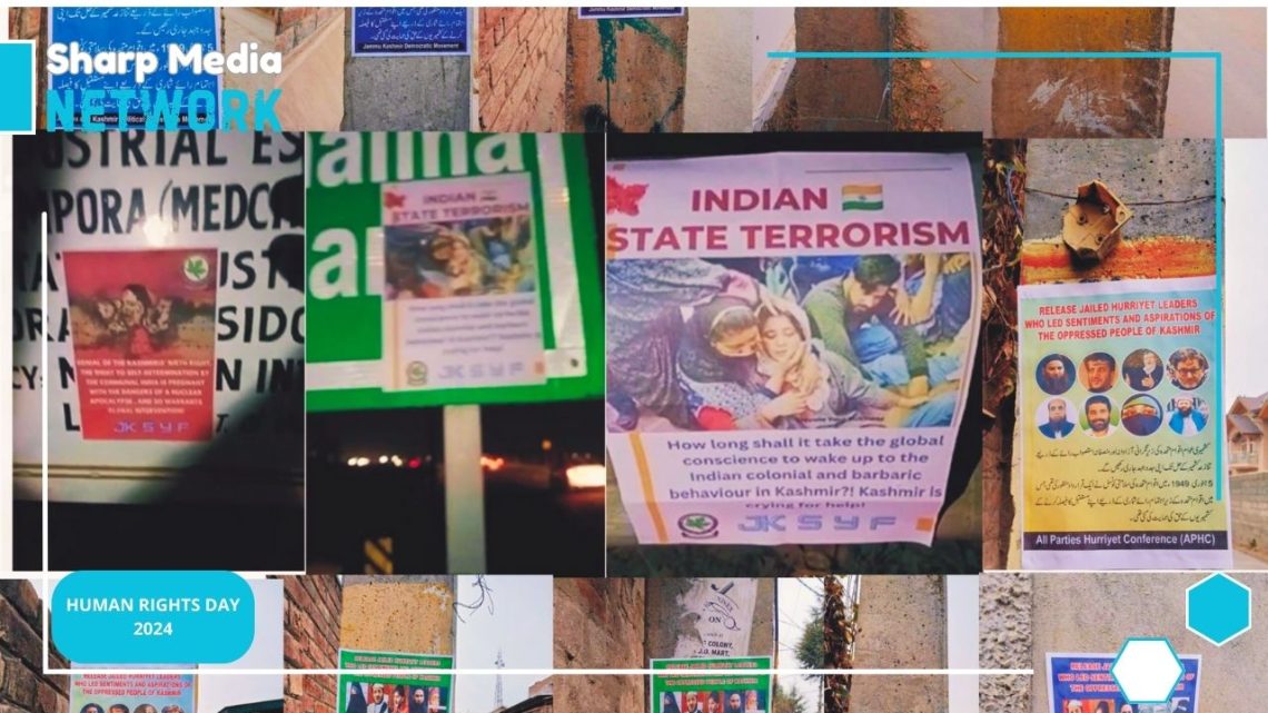 Posters in IIOJK Highlight Unabated Oppression on Human Rights Day