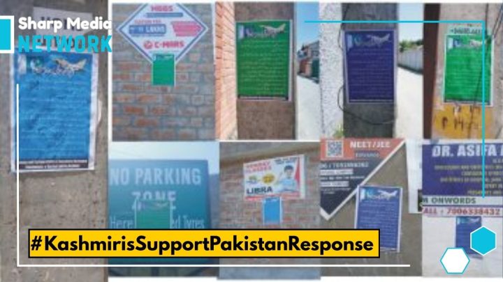 Pro-Freedom Posters in IIOJK Celebrate Pakistan’s Response to Indian Aggression
