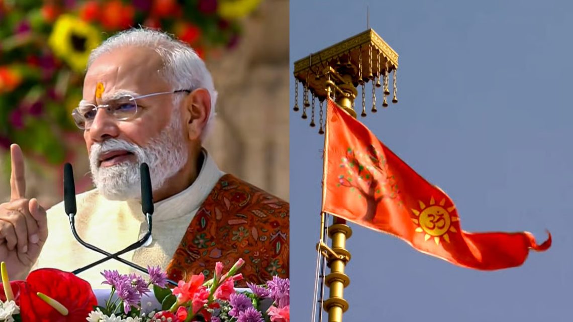 Modi Faces Backlash Over Hoisting RSS Flag at Ram Temple in Ayodhya