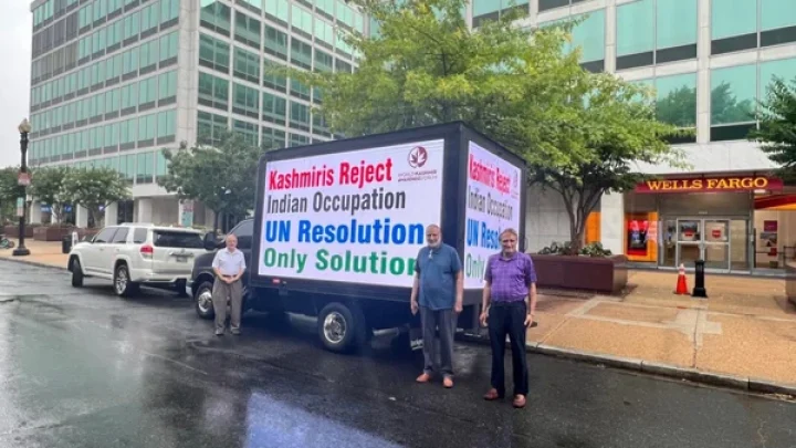 Digital Billboard Campaign in Washington Demands UN Honour Kashmiris’ Right to Self-Determination