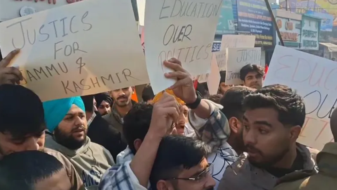 Students Take to Streets Against BJP Over Closure of Medical College in Jammu as India’s False Development Claims Collapse in Reasi