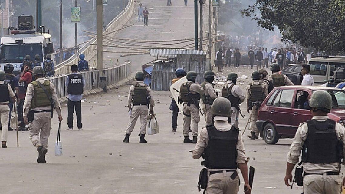 Protesters Clash With Police In Imphal Demanding Human Rights And Justice For Bombing Victims