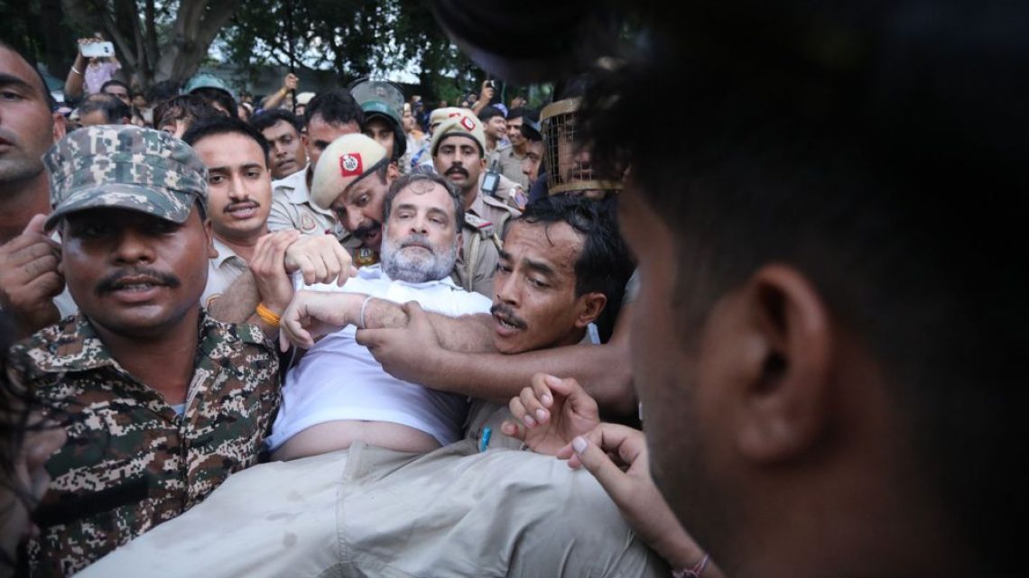 Indian Police Arrest Rahul Gandhi and Priyanka Gandhi During Violent Protests Over Medical Exam Paper Leaks